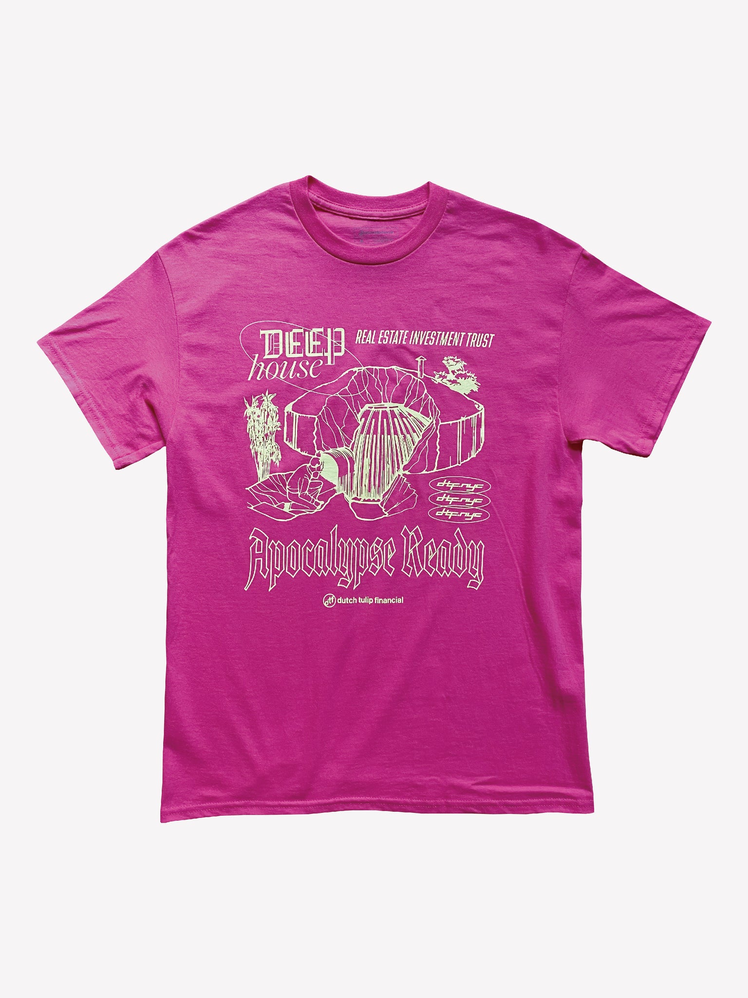 Deep House REITS Tee - Hot Pink
