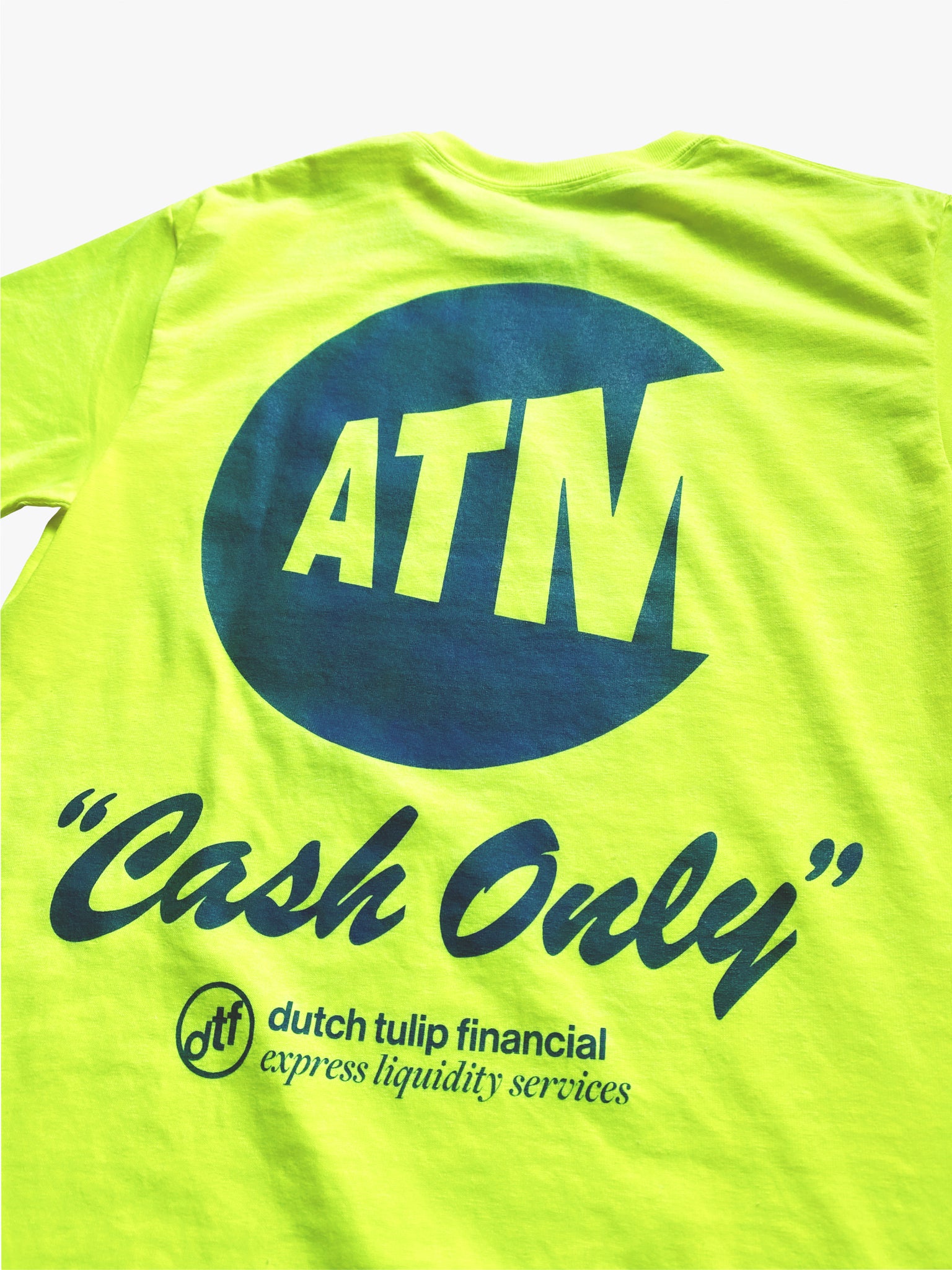 ATM Cash Only Longsleeves - Neon Green